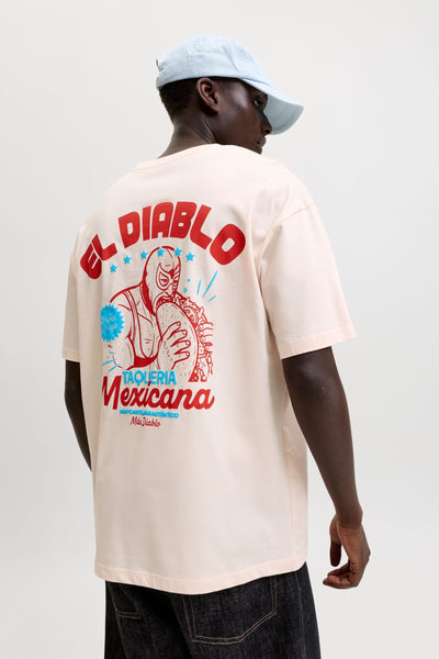 Jack & Jones Diablo Tee SS Crew Neck STYD SS26 Pearl Blush