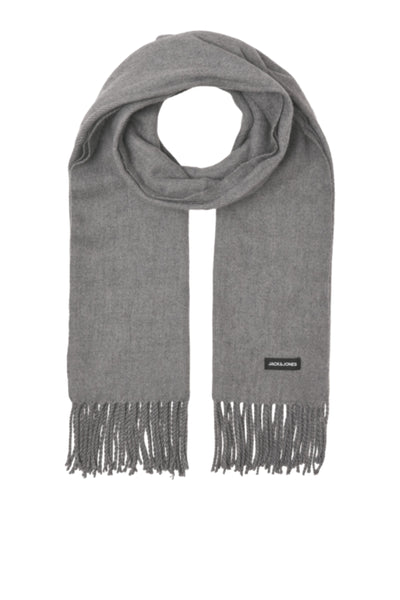 Jack & Jones Solid Woven Scarf Grey Melange