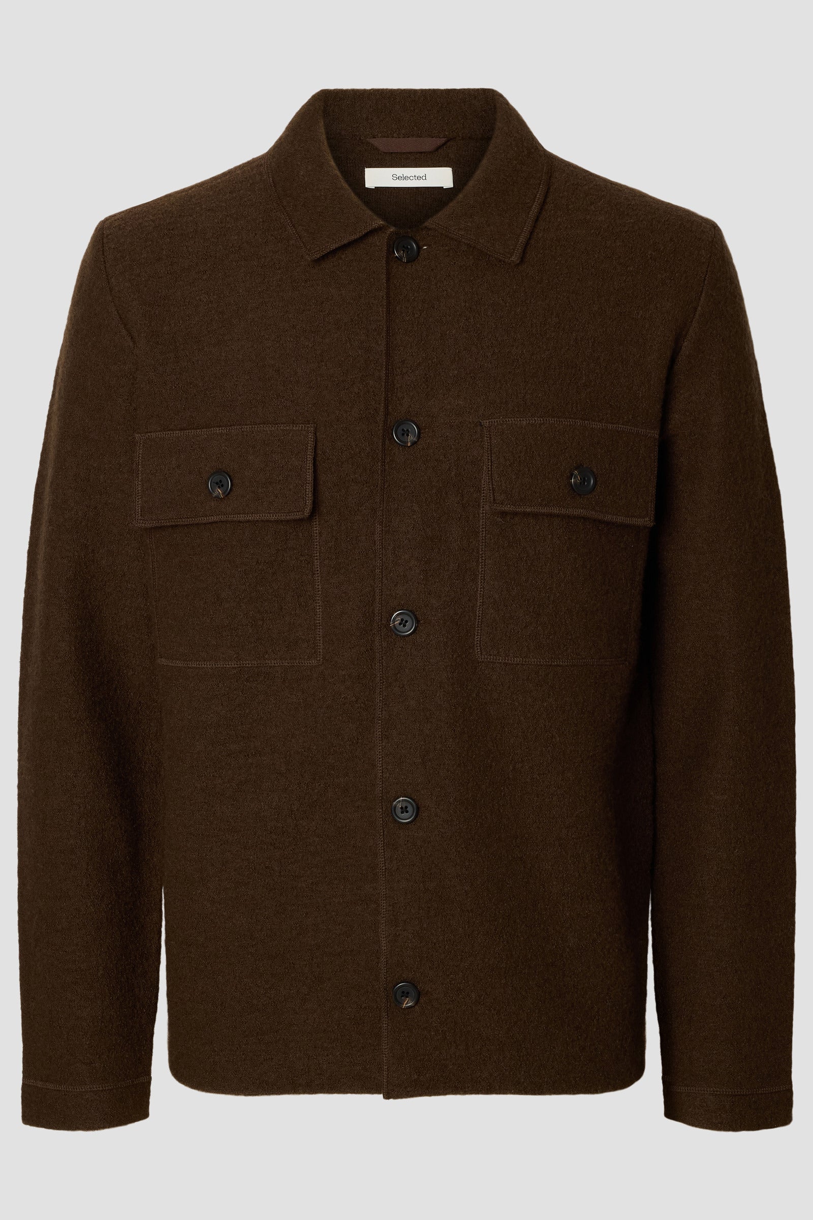Selected Nealy Ls Knit Reg Workwear Cardigan Demitasse