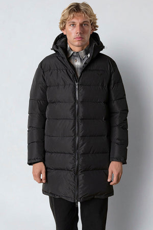 Fat Moose Liam Puffer Long Jacket Black
