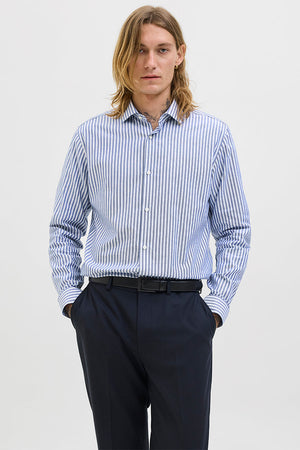 Jack & Jones Parker Wrinkle Resistant Shirt LS Black Iris Stripe