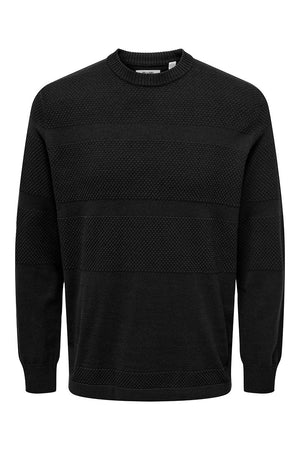 ONLY & SONS Malik Crew Neck Knit Black