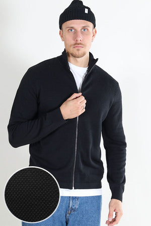 ONLY & SONS Malik Regular Zip Cardigan Knit Black