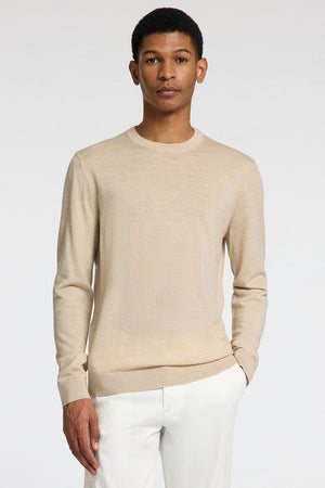 Selected Tray Merino Knit Crew Neck Oatmeal
