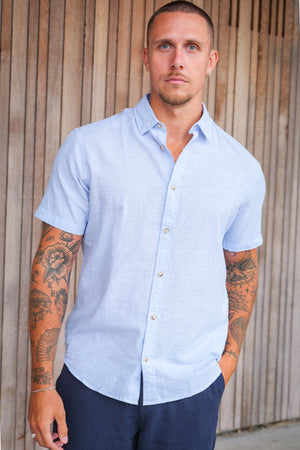 Jack & Jones Summer Shirt SS Chambray Blue