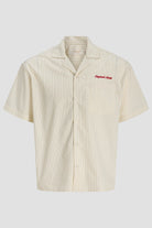 Jack & Jones Menton Poplin Stripe Resort Shirt SS Cloud Dancer