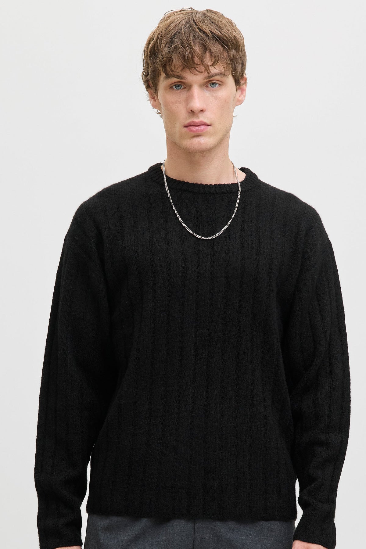 Jack & Jones Bradley Carter Knit Crew Neck Black