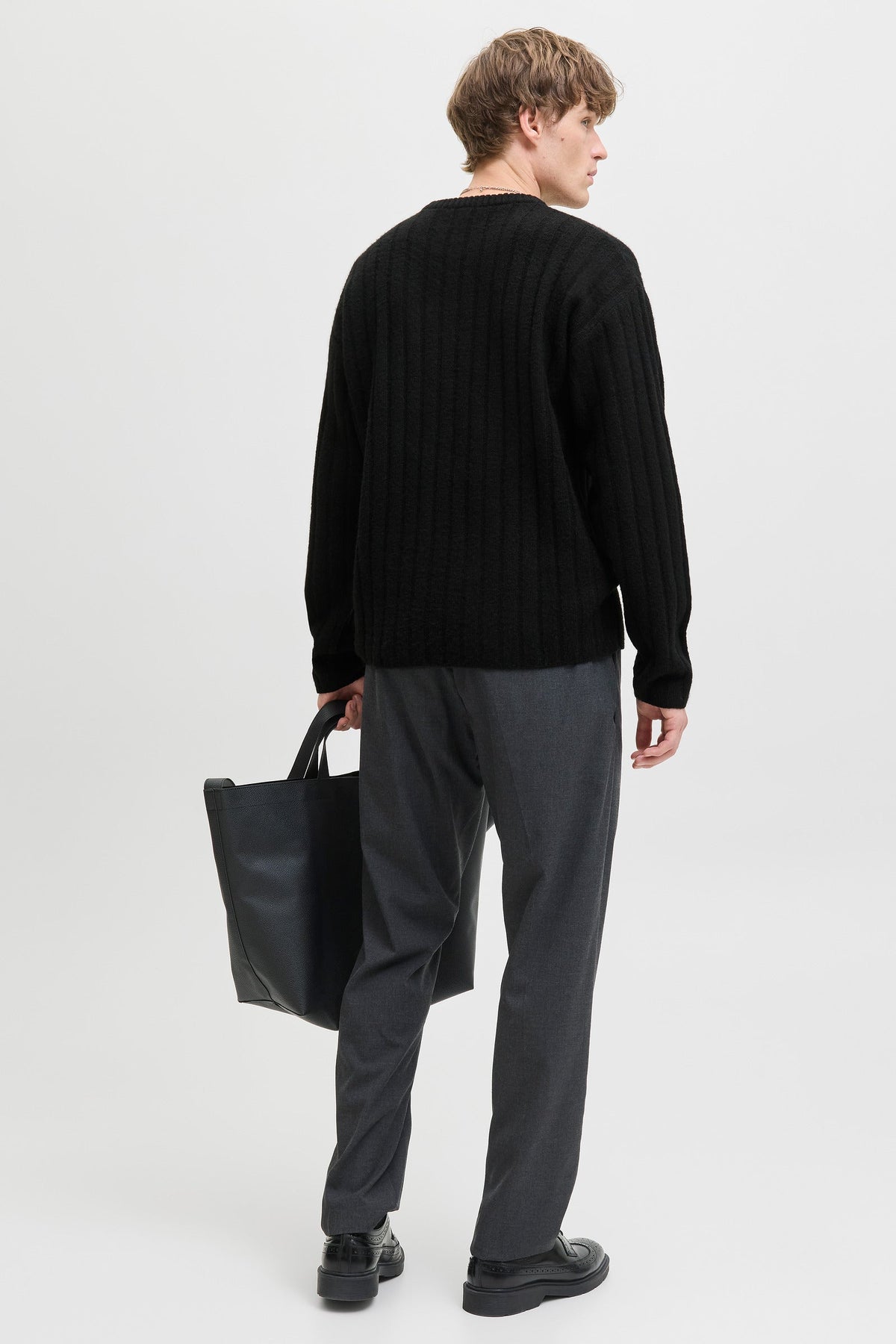 Jack & Jones Bradley Carter Knit Crew Neck Black