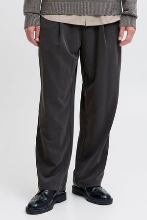 Jack & Jones Bill Bamford Pleated Relaxed Fit Chino Dark Grey Melange