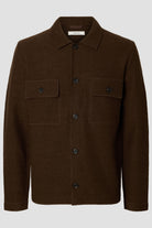 Selected Nealy Ls Knit Reg Workwear Cardigan Demitasse