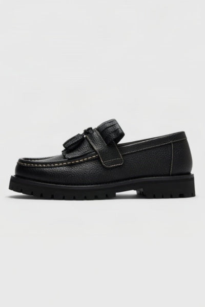 Selected Holger Leather Kiltie Tassel Loafer Black