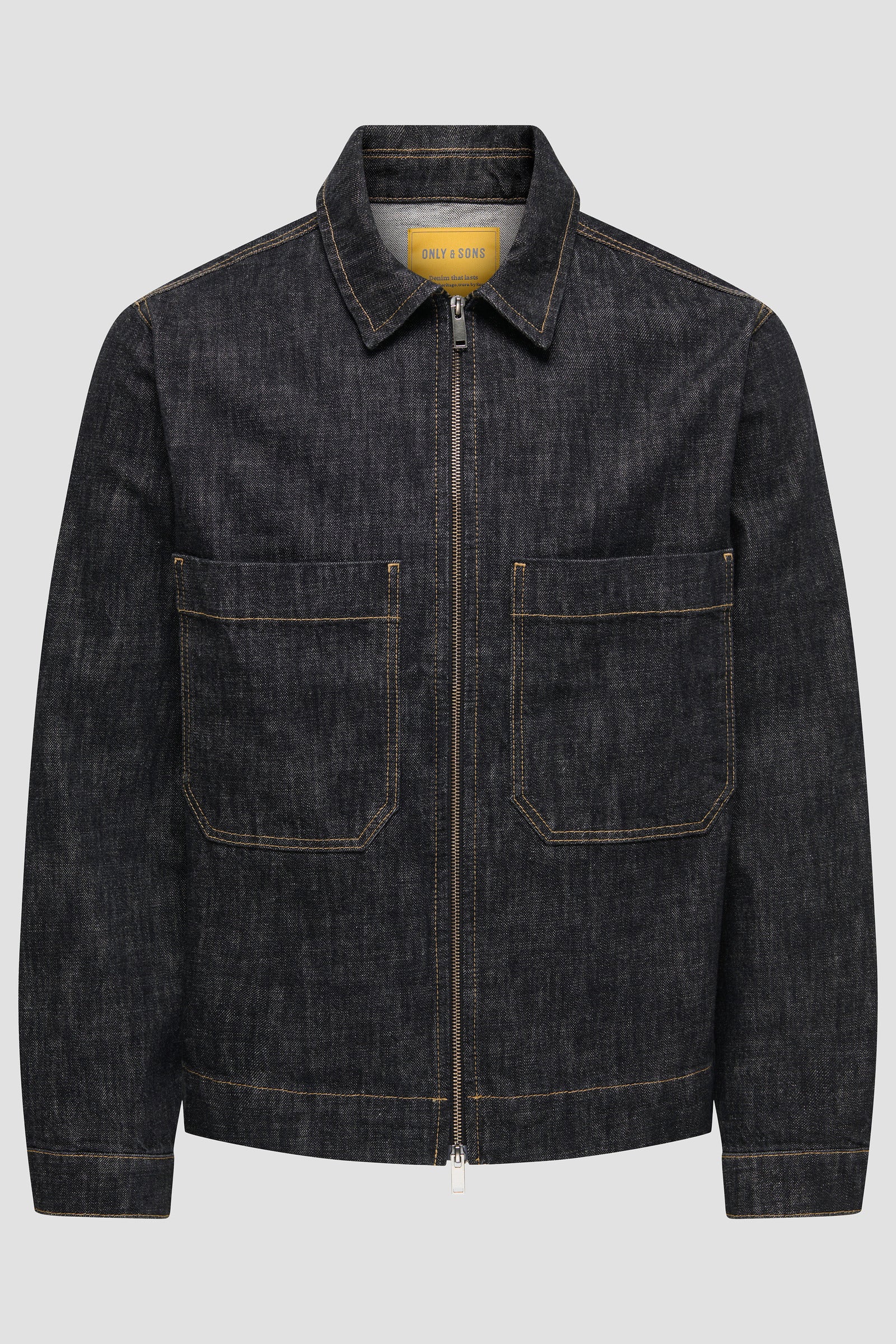 Only & Sons Cassel Rinse Denim Jas – Zwart – 2trendy.nl