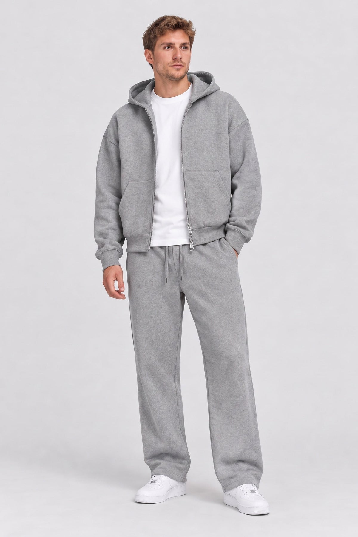 Only & Sons Goyle Wide Scuba Pant Grey Melange