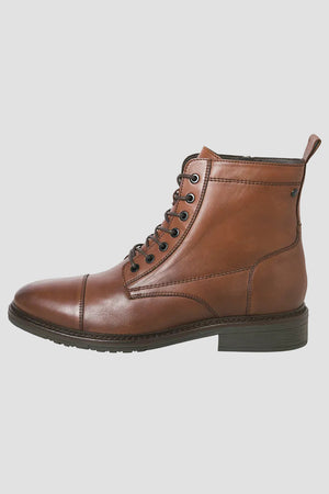 Jack & Jones Wentworth Leather Boots Cognac