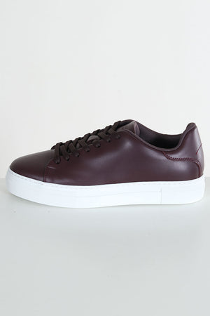 Selected David Chunky Leather Sneaker Chocolate Brown