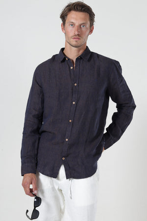 Kronstadt Ayers Ls shirt Chocolate Plum