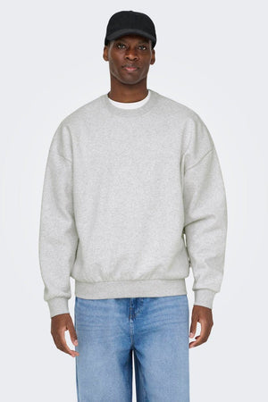 Only & Sons Ceres Oversized Sweater Super Light Grey Melange