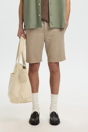 Selected Men Slim-Miles Flex Shorts Greige