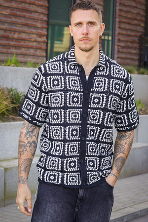ONLY & SONS Bart Relax SS Knit Shirt Black