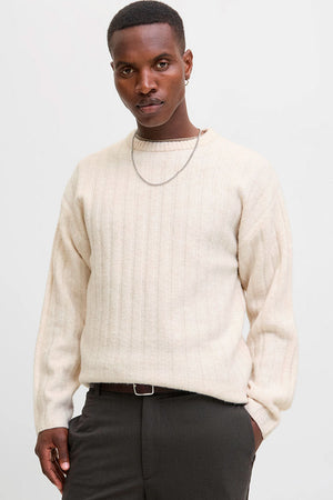 Jack & Jones Bradley Carter Knit Crew Neck Moonbeam