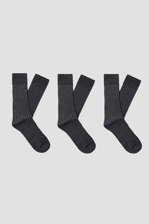Selected Philip 3-Pack Sock Dark Grey
