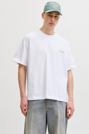 Jack & Jones Sanremo Back Tee SS Crew Neck Bright White