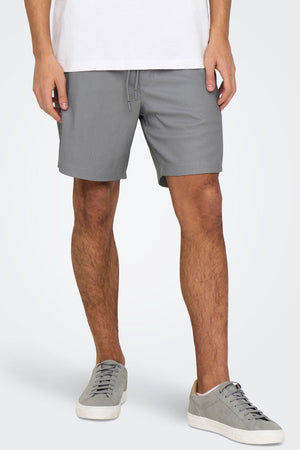 ONLY & SONS Tel Regular Plizze Shorts Limestone