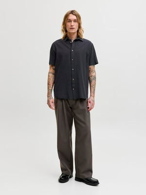 Jack & Jones Summer Shirt Linen Blend SS Black