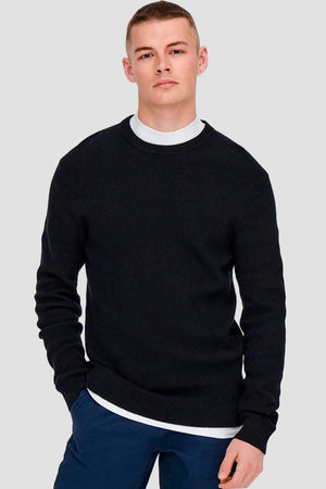 ONLY & SONS PHIL STRUC CREW KNIT Dark Navy
