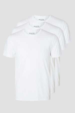 Selected ROLAND BASIC TEE 3-PACK  Bright White
