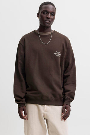 Jack & Jones Norrebro Typo Back Sweat Crew Neck Java