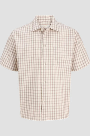 Jack & Jones Austin Clean Check Shirt SS Antique White