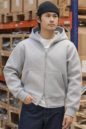 Jack & Jones Cover Scuba Sweat Zip Hoodie Lichtgrijs Melange