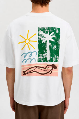 Selected Relax Norman License SS Tee Bright White