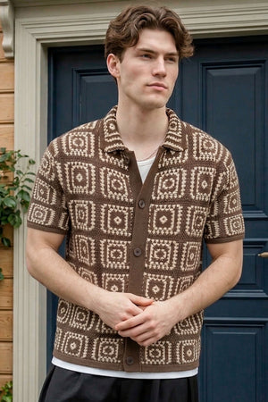 ONLY & SONS Bart Relaxed Fit SS Knit Shirt Demitasse