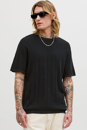 Jack & Jones Bradley Knit Tee SS Black