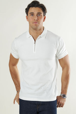 Selected Fave Structure SS Polo Cloud Dancer