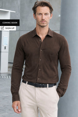 Only & Sons Miles Stretch Shirt Coffee Bean