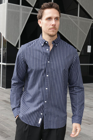 Jack & Jones Harvey Oxford LS Shirt Navy Blazer