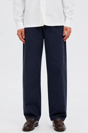 Selected Loose New Miles Flex Pant Dark Sapphire