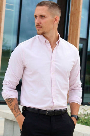 Clean Cut Copenhagen Oxford Stretch L/s Violet Ice