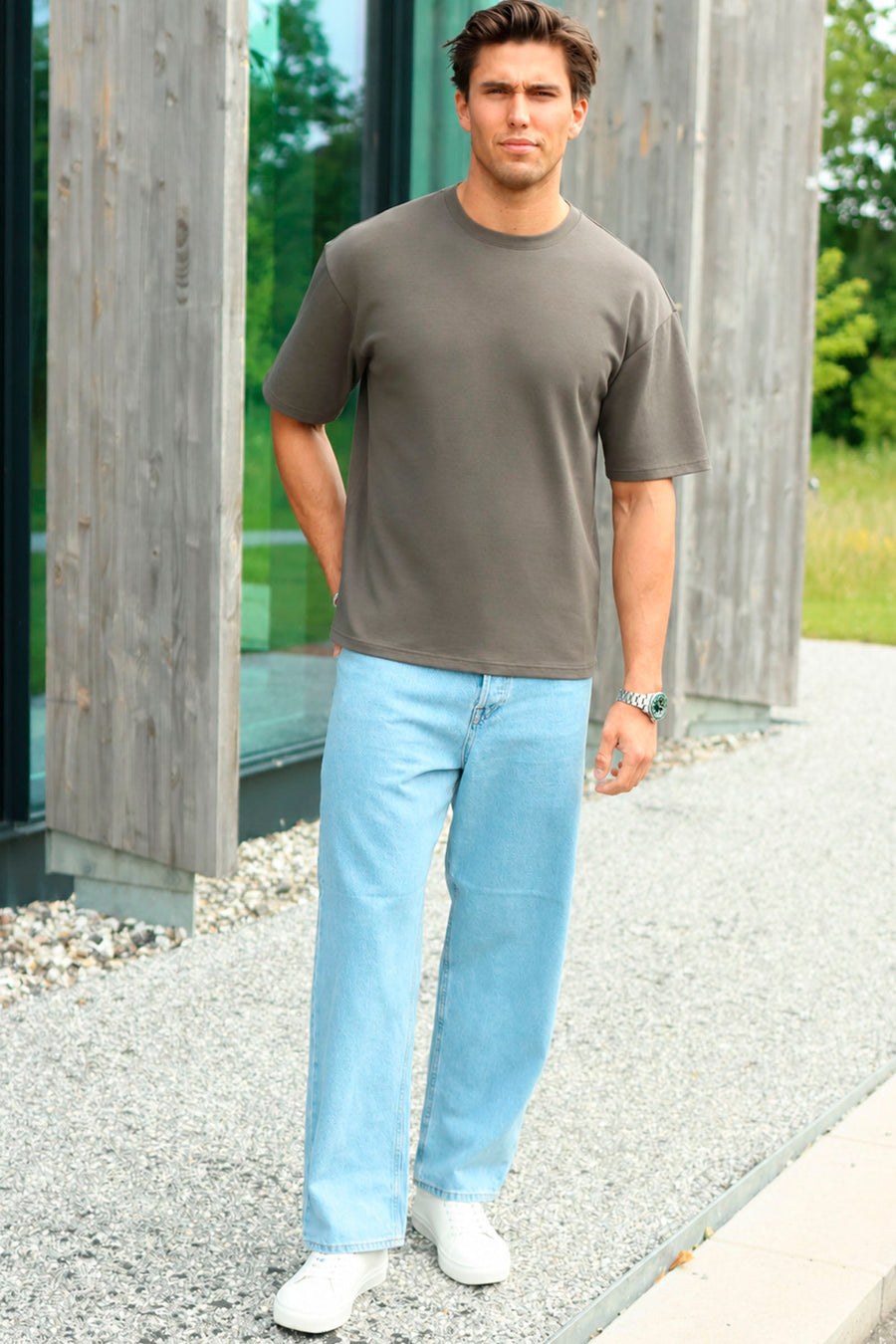 Only & Sons Caspian Airflex Boxy SS Tee Noos Beluga