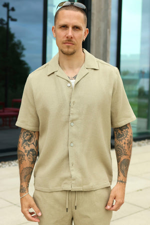 ONLY & SONS Bertil Waffle SS Resort Shirt Twill