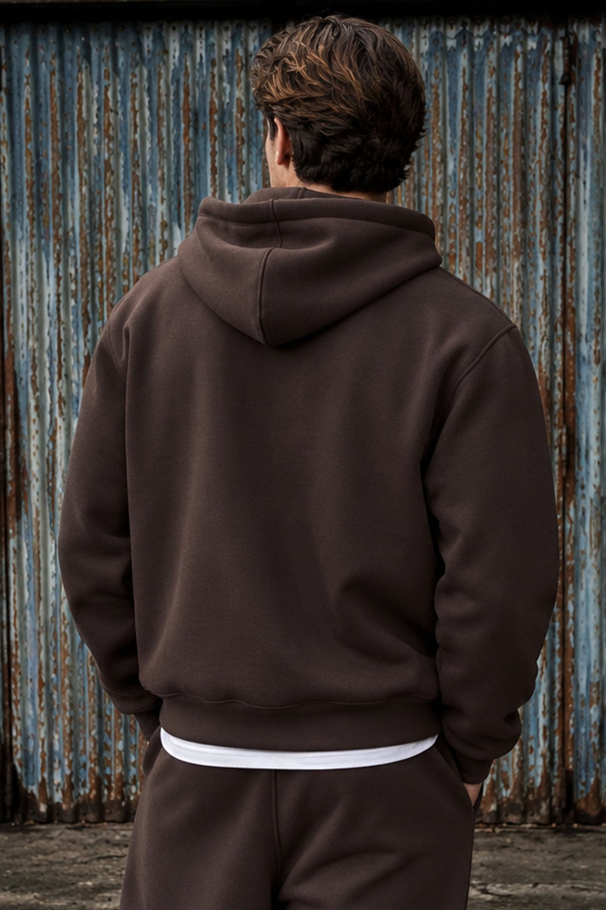 Jack & Jones Legacy Sweat Scuba Zip Hoodie Chocolate Torte