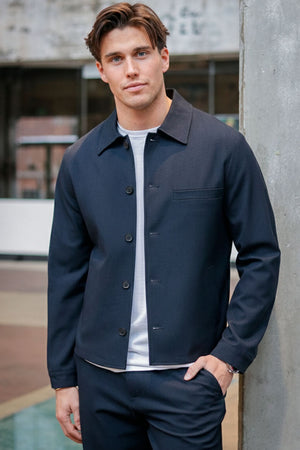 Selected Robert Overshirt Donker Saffier