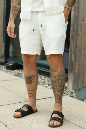 ONLY & SONS Bertil Waffle Shorts Cloud Dancer