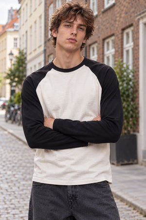 Only & Sons Heaton Raglan LS Tee Cloud Dancer