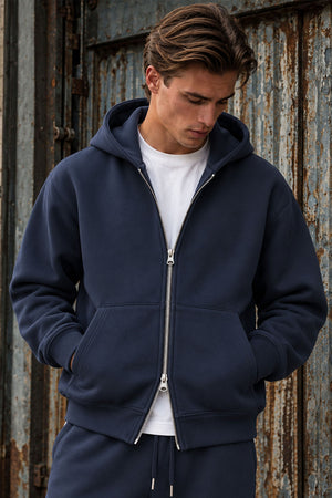 Jack & Jones Legacy Scuba Sweat Zip Hoodie Outer Space