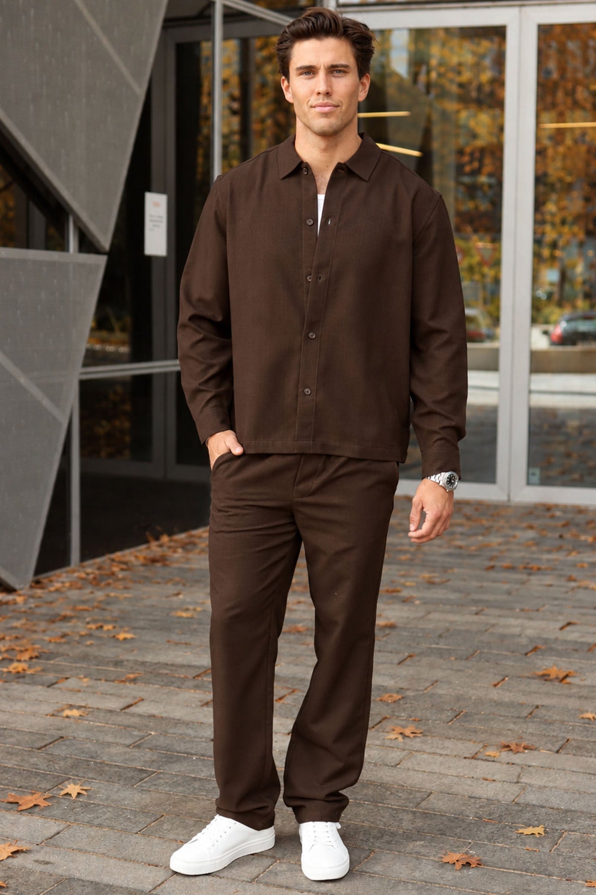 Only & Sons Hansi Straight Edge Pant Coffee Bean