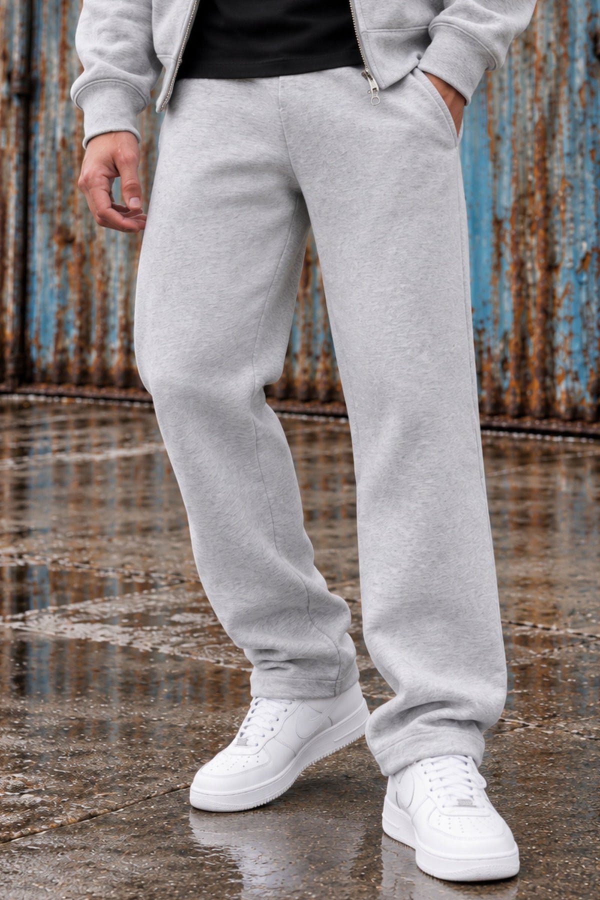 Jack & Jones Bill Legacy Scuba Unc Sweat Pants Light Grey Melange